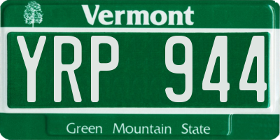 VT license plate YRP944