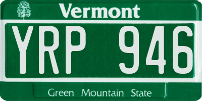 VT license plate YRP946