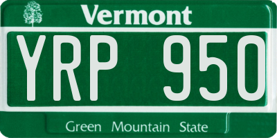 VT license plate YRP950