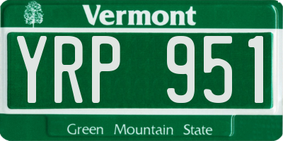 VT license plate YRP951