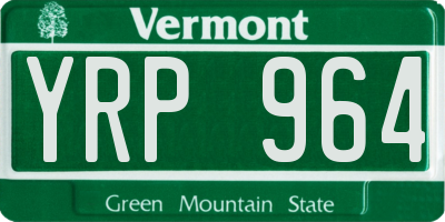 VT license plate YRP964