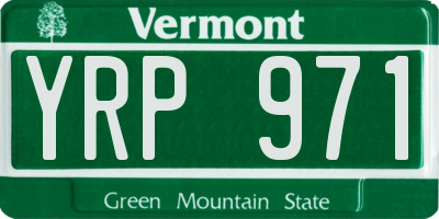 VT license plate YRP971