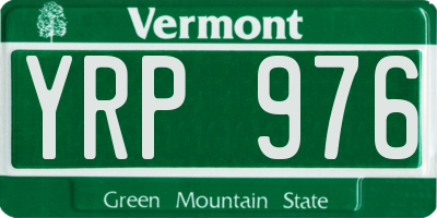 VT license plate YRP976