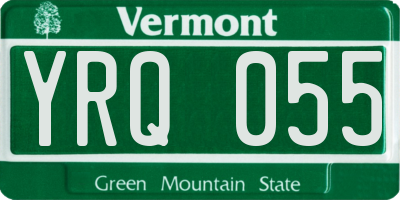 VT license plate YRQ055