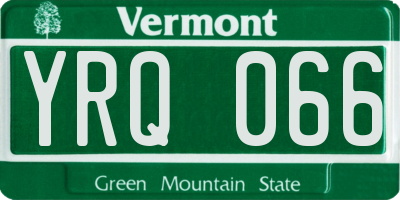 VT license plate YRQ066
