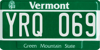 VT license plate YRQ069