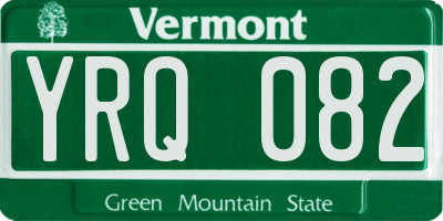 VT license plate YRQ082