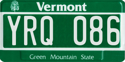 VT license plate YRQ086