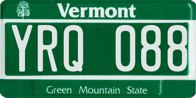 VT license plate YRQ088