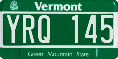 VT license plate YRQ145