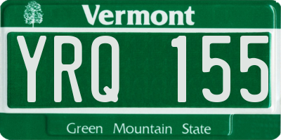 VT license plate YRQ155