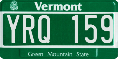VT license plate YRQ159