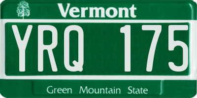 VT license plate YRQ175