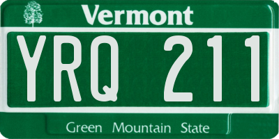 VT license plate YRQ211