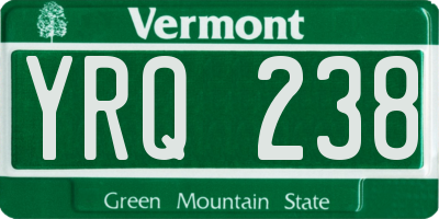 VT license plate YRQ238