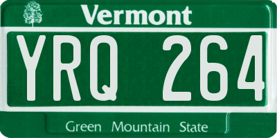 VT license plate YRQ264