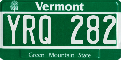 VT license plate YRQ282