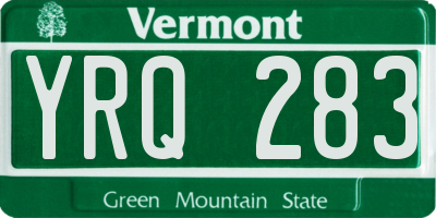 VT license plate YRQ283