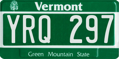 VT license plate YRQ297