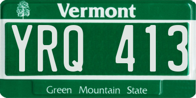 VT license plate YRQ413