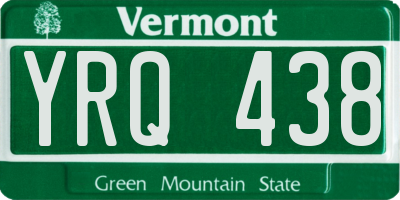 VT license plate YRQ438