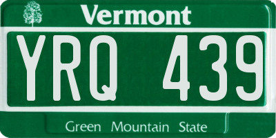 VT license plate YRQ439