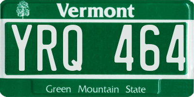 VT license plate YRQ464