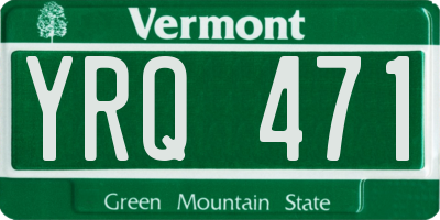 VT license plate YRQ471