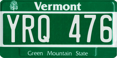 VT license plate YRQ476