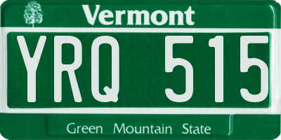 VT license plate YRQ515