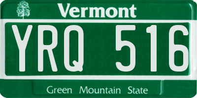 VT license plate YRQ516