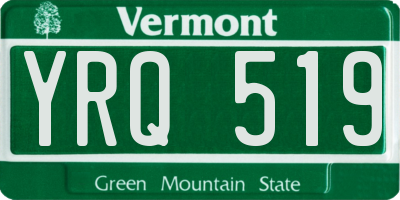 VT license plate YRQ519