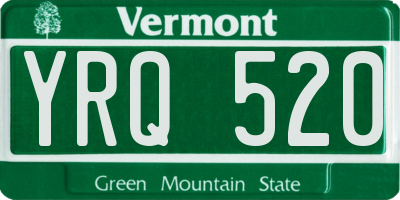 VT license plate YRQ520
