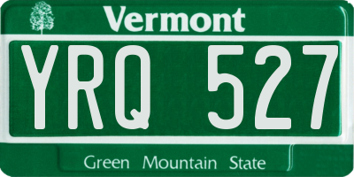 VT license plate YRQ527