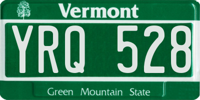 VT license plate YRQ528