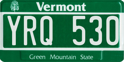 VT license plate YRQ530