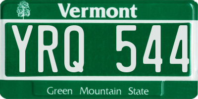 VT license plate YRQ544