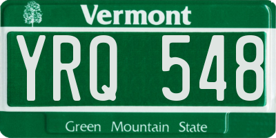 VT license plate YRQ548