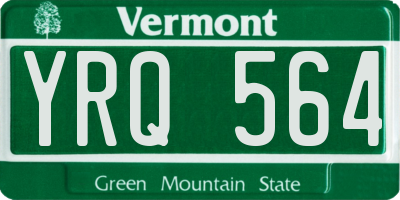 VT license plate YRQ564
