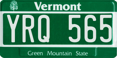 VT license plate YRQ565