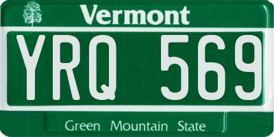 VT license plate YRQ569