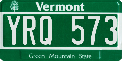 VT license plate YRQ573