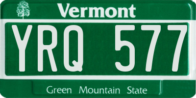 VT license plate YRQ577