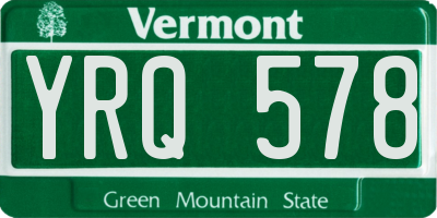 VT license plate YRQ578