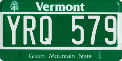 VT license plate YRQ579