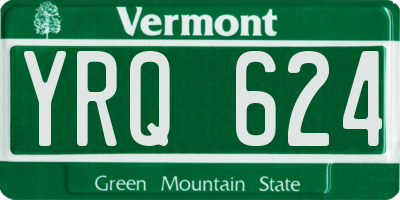 VT license plate YRQ624