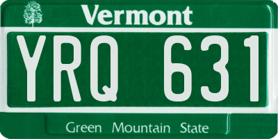 VT license plate YRQ631