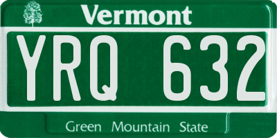 VT license plate YRQ632
