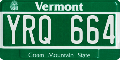 VT license plate YRQ664