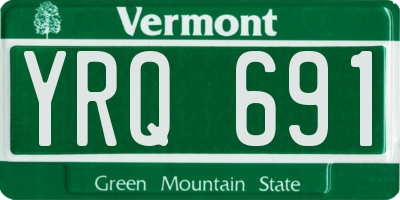 VT license plate YRQ691